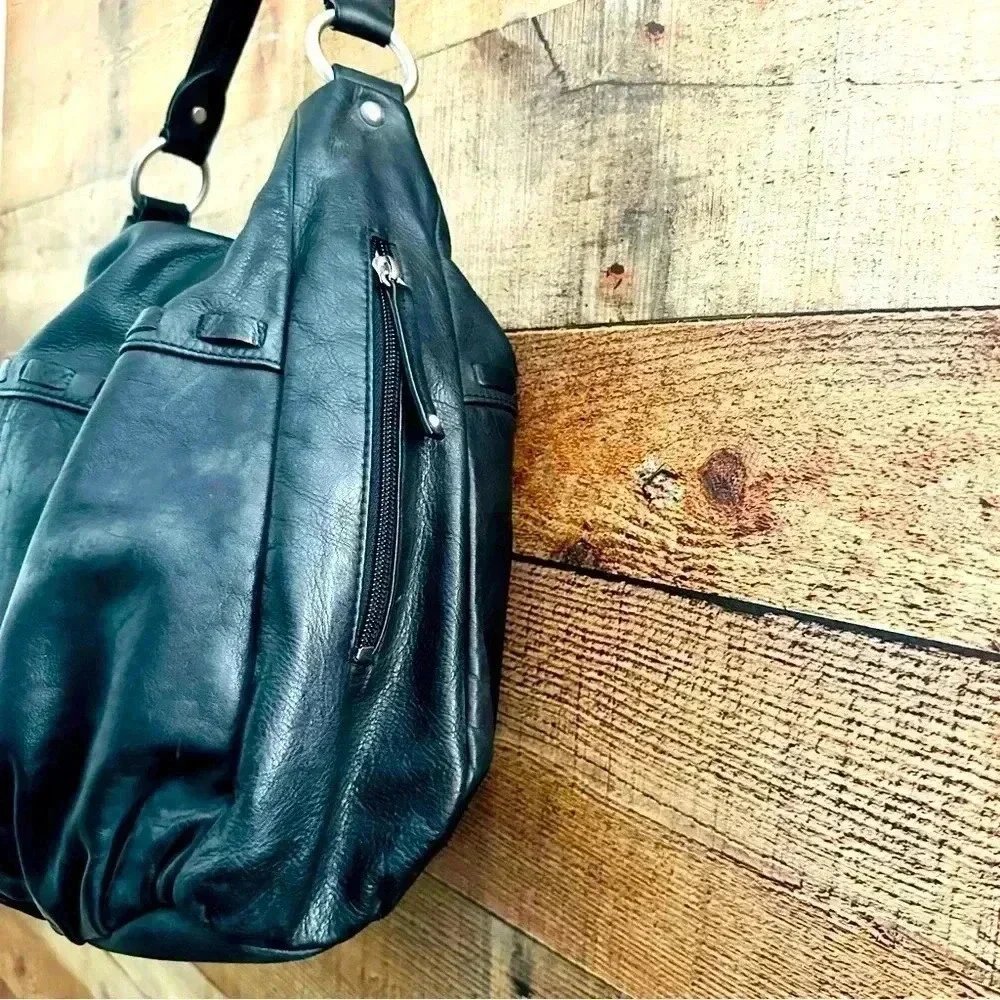 Ellington Leather Woven Large Hobo Bag